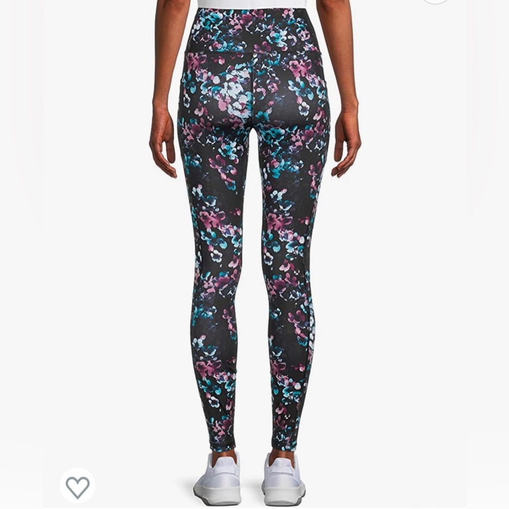 New Avia Floral Workout Running Yoga Leggings Size Large 12-14 NWT - Picture 2 of 6